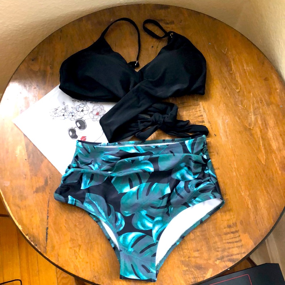 High waist 2 piece bikini